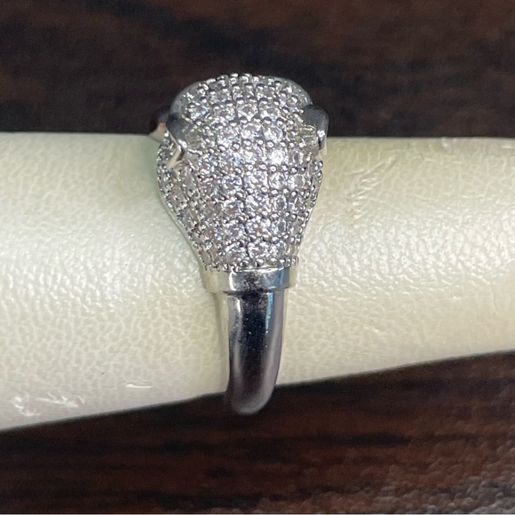 925 silver panther ring bedazzled green eyes - Picture 2 of 8